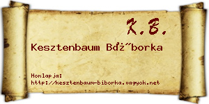 Kesztenbaum Bíborka névjegykártya